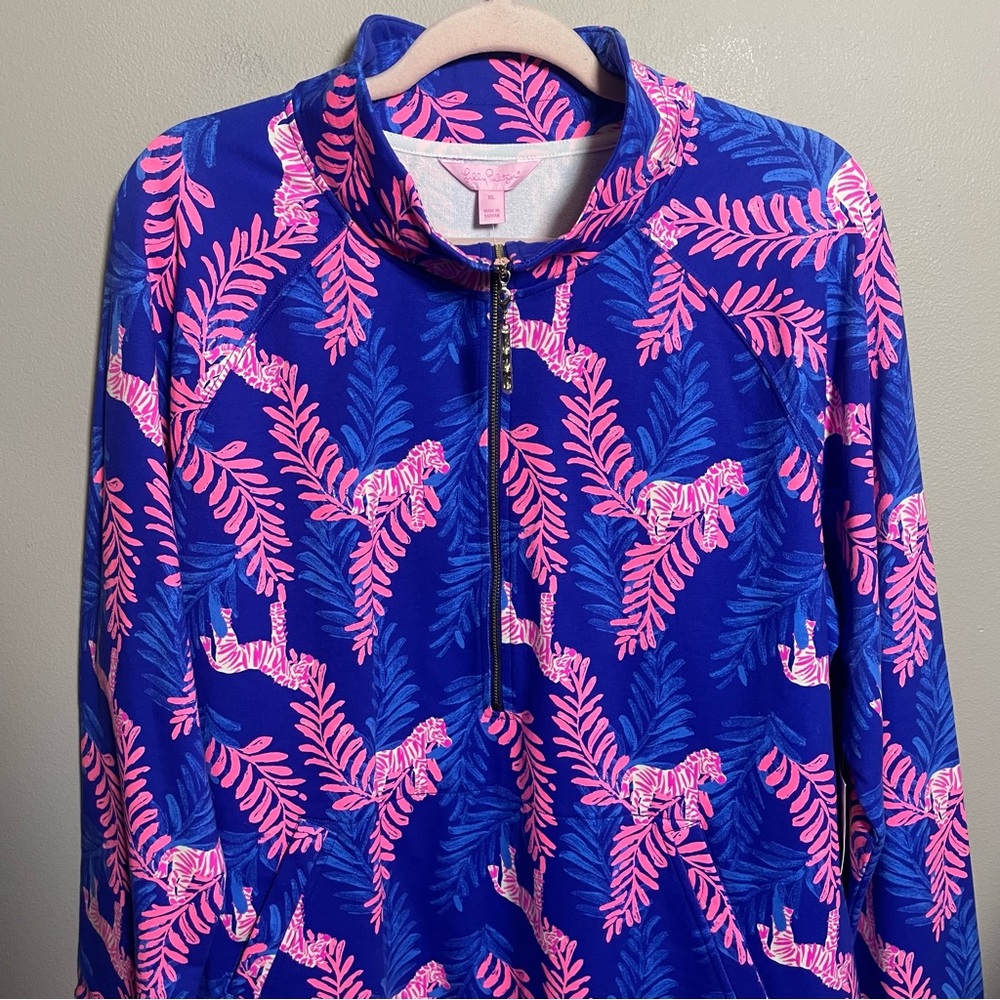 Lilly Pulitzer Skipper Popover Zebra Pullover UPF 50+ NWT $98 Retail - Picture 3 of 13